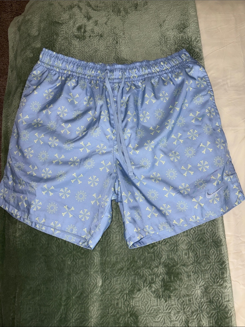 Nike Light Blue Printed Men’s Athletic Shorts